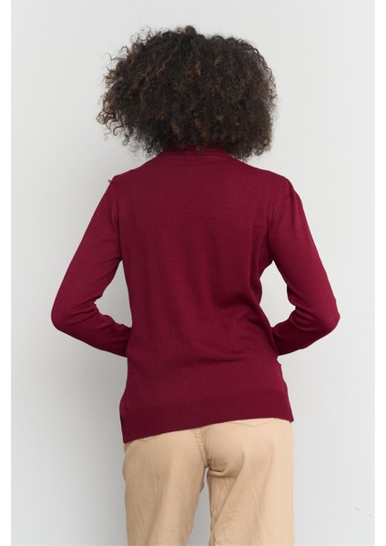 Çetinkaya Miyamira 2276 Bayan Balıkçı Yaka Bordo Triko fırsatları