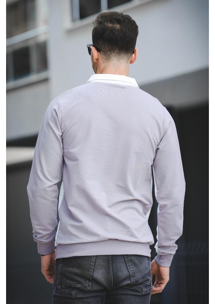 Shibu Parçalı Yarım Fermuarlı Yakalı Erkek Sweatshirt fırsatları
