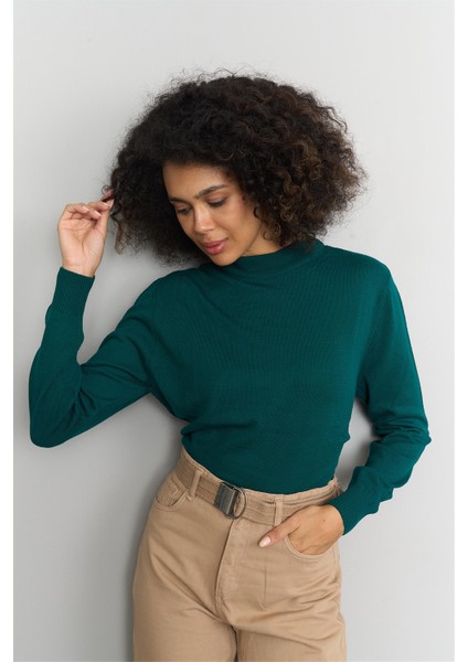 Çetinkaya Miramira 2254 Dik Yaka Triko Yeşil modelleri