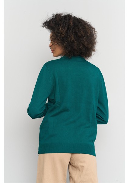 Çetinkaya Miramira 2254 Dik Yaka Triko Yeşil fırsatları