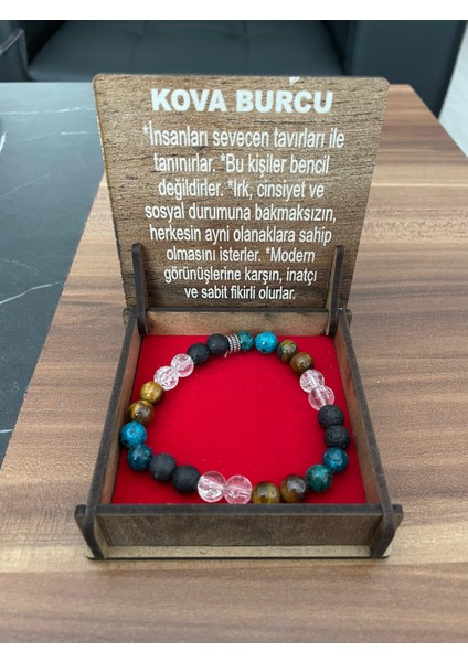 Kova Burcuna Özel Doğal Taş Bileklik