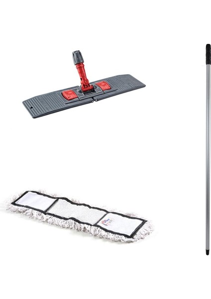 1 Takım 80 cm Set Palet+Sopa+Mop Nemli Mop Nemli Kurulama Nemli Mop Seti Beyaz Otel Temizlik Okul