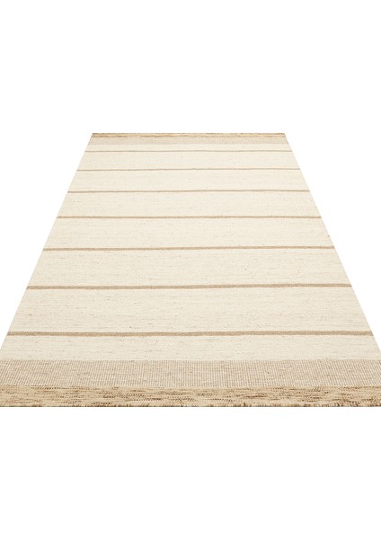 Pune Pun 06 Ivory Beige El Emeği ile Yeni Zelanda Yünü ile Üretilen Modern El Dokuma Kilim indirimleri