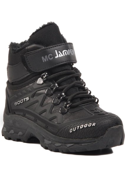 1831-P Siyah Içi Kürklü Çocuk Bot