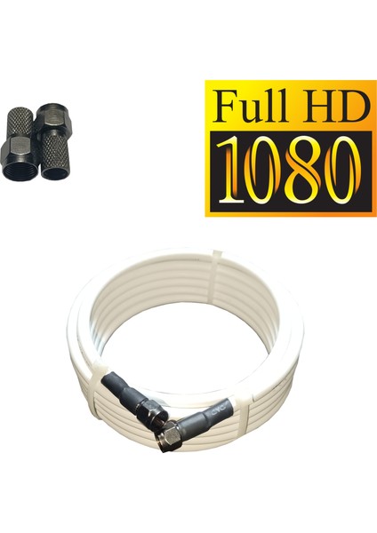 RG6-U44K/FULL Hd/3d Siyah Contalı F Konnektörlü Anten Uydu Kablosu(2metre)