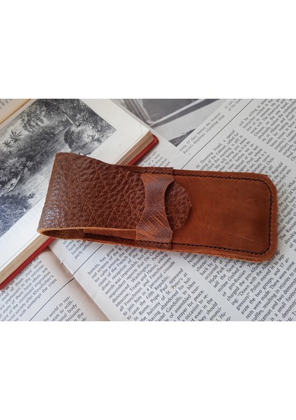 Hakiki Deri El Emeği Özel Kalemleriniz Için Kalemlik Kalem Kutu 27 x 6 cm 24Z2