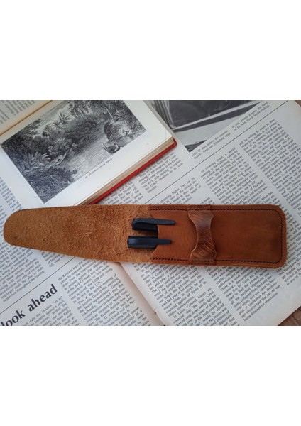 Hakiki Deri El Emeği Özel Kalemleriniz Için Kalemlik Kalem Kutu 27 x 6 cm 24Z2 fırsatları