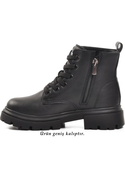 24106-F Siyah Geniş Kalıp Içi Polarlı Çocuk Bot modelleri