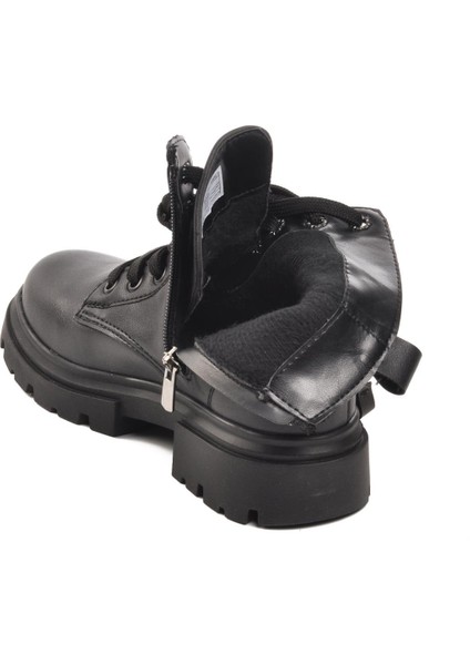 24106-F Siyah Geniş Kalıp Içi Polarlı Çocuk Bot fırsatları