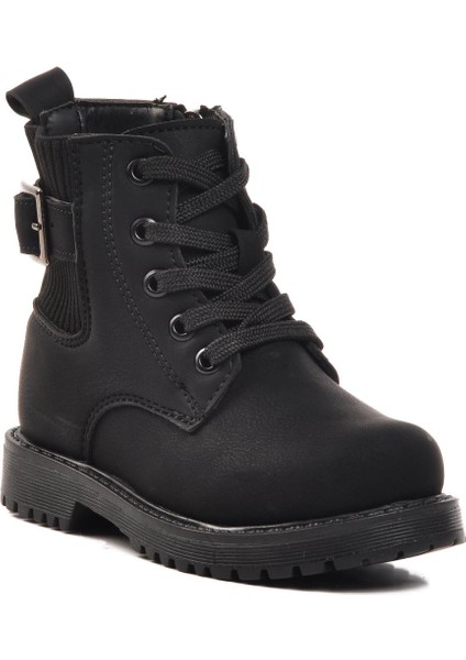 24030-P Siyah-Zümrüt Içi Polarlı Çocuk Bot