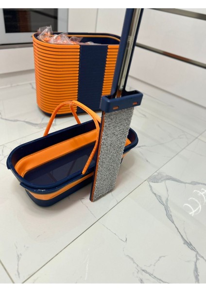 Katlanabilir mop ve tekerlekli kova seti, yedek bez, pratik ve şık temizlik çözümü fiyatları