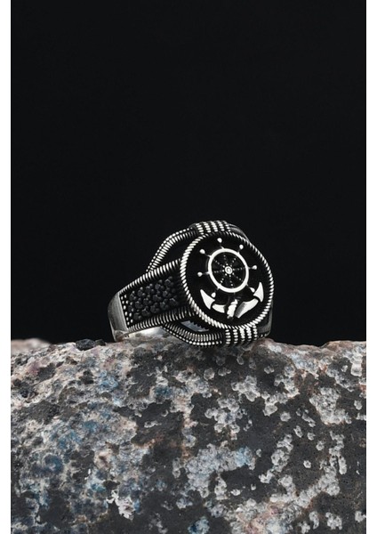 Gümüş Çapa Dümen 925 Ayar Gümüş Erkek Yüzüğü 901225 fiyatları