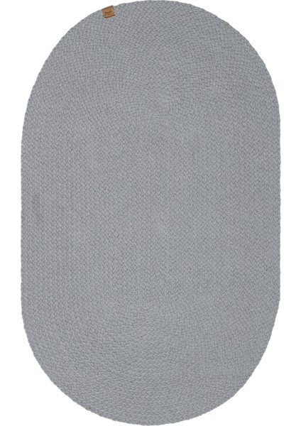 Patna Grey Oval Jüt ve Hasır Görünümlü Halı