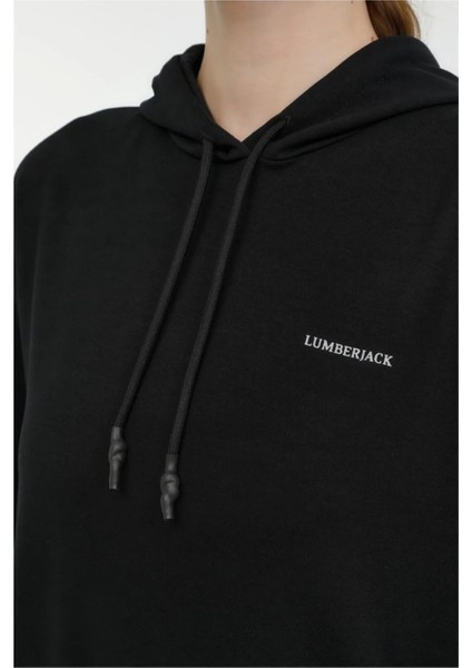 A10178390908020 4W Wb Marcıa 17 4pr Sıyah Kadın Kapsonlu Sweatshırt