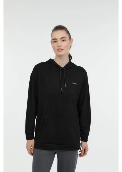A10178390908020 4W Wb Marcıa 17 4pr Sıyah Kadın Kapsonlu Sweatshırt
