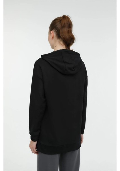 A10178390908020 4W Wb Marcıa 17 4pr Sıyah Kadın Kapsonlu Sweatshırt