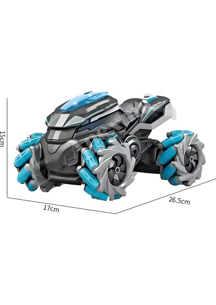 2.4ghz Uzaktan Kumandalı 7.4V Şarjlı Işıklı Duman Atan 360 Derece Dönebilen Akrobat Motosiklet Araba