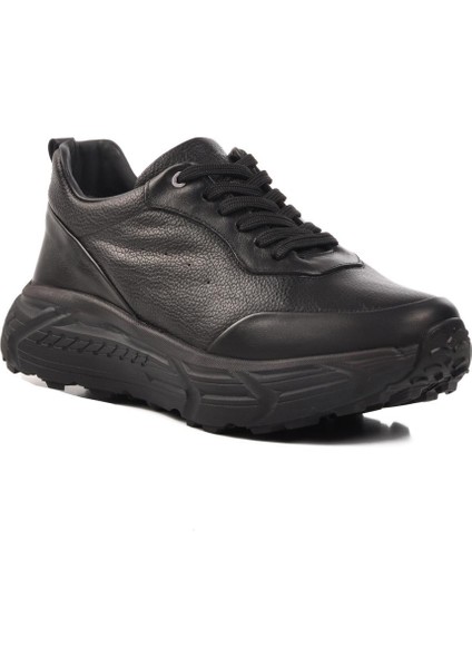 152-20225 Siyah-Siyah Floter Hakiki Deri Erkek Günlük Ayakkabı