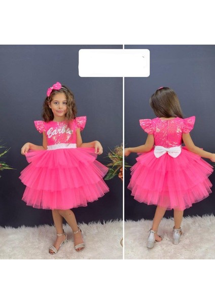 Barbie Kız Çocuk Elbisesi