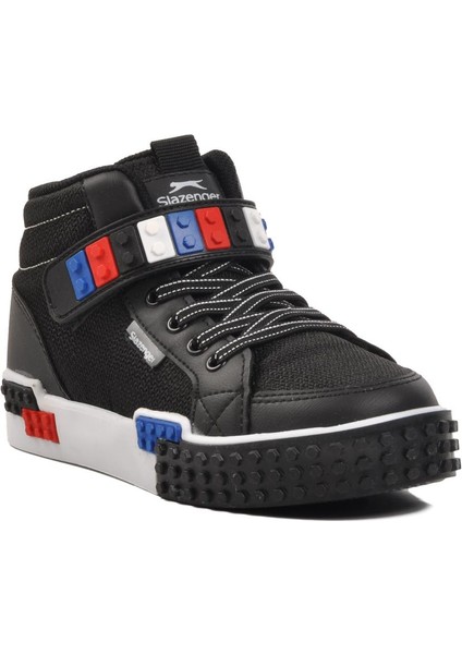 North-F Siyah-Beyaz Unisex Çocuk Spor Ayakkabı
