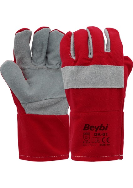 Koton Montaj Eldiveni Dk-01 No: 10 Kırmızı - 3 Çift