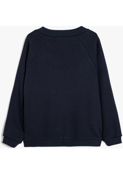 Fermuarlı Sweatshirt V Yaka Uzun Kollu fiyatları