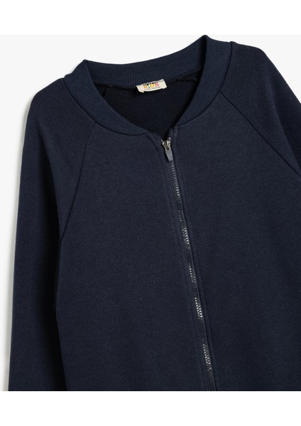 Fermuarlı Sweatshirt V Yaka Uzun Kollu modelleri