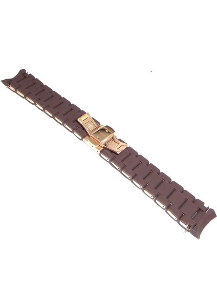 Uyumlu Emporio Armani AR5891 23MM Kahverengi Silikon Kaplama Çelik Kordon fiyatları