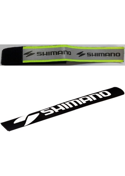 Kadro Koruyucu Siyah&shimano Paça Koruma Bandı Gri-Yeşil