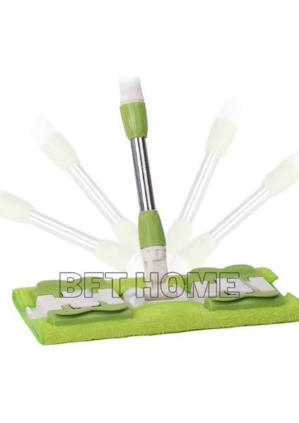 Yedek Bezli Mandallı Mikrofiber Temizlik Mop Seti, Mor veya Yeşil renk seçenekleri