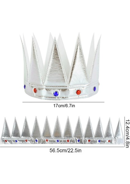 Yumuşak Gümüş Kral Tacı 55 cm