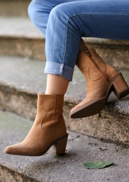 Occi Taba Süet Western Bot modelleri