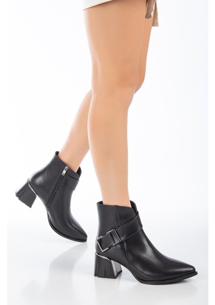 Suins Lesia Özel Tasarım Galvanizli Topuk Fermuarlı Kadın Bot fiyatları