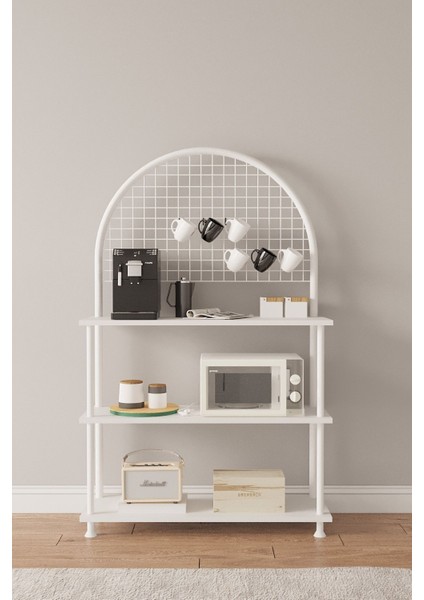 Çevir Kur Beyaz BD Kahve Köşesi Dolabı, , Mutfak Düzenleyici 71*136*35 cm fiyatları