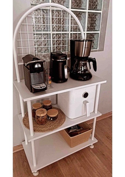 Çevir Kur Beyaz BD Kahve Köşesi Dolabı, , Mutfak Düzenleyici 71*136*35 cm modelleri