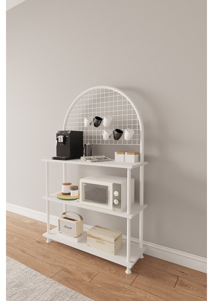 Çevir Kur Beyaz BD Kahve Köşesi Dolabı, , Mutfak Düzenleyici 71*136*35 cm fırsatları