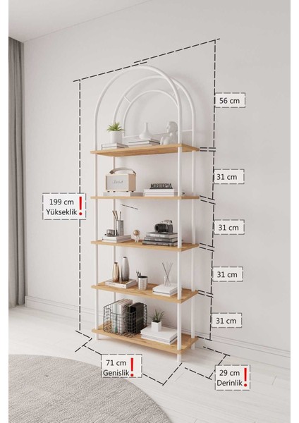 Çevir Kur Dekoratif Çok Amaçlı Raf Dolap Atlantik Çam Bd