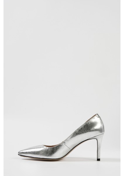 Gümüş Hakiki Deri Kadın Stiletto Ayakkabı fiyatları