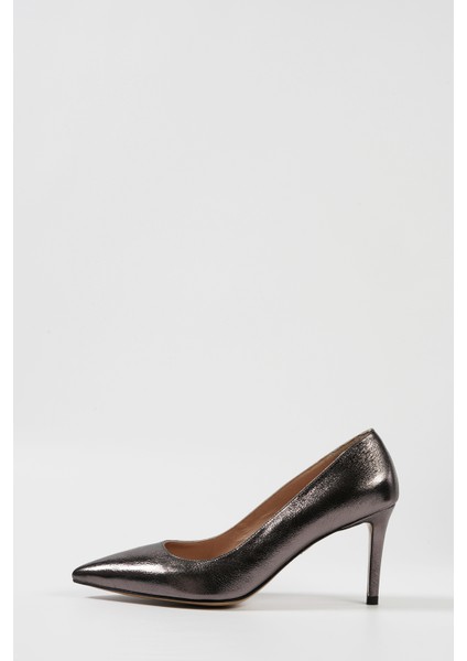 Çelik Hakiki Deri Kadın Stiletto Ayakkabı