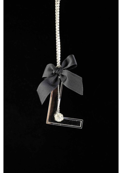 Gümüş Şeffaf Dikiz Süsü L Harf