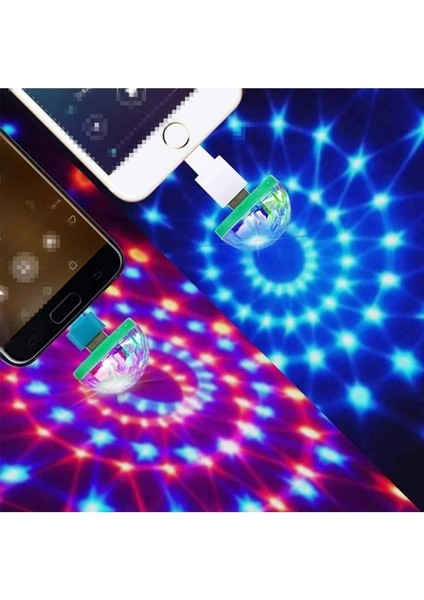 Disko Topu Sese Duyarlı Rgb Usb Girişli Disco Topu Iç Aydınlatma