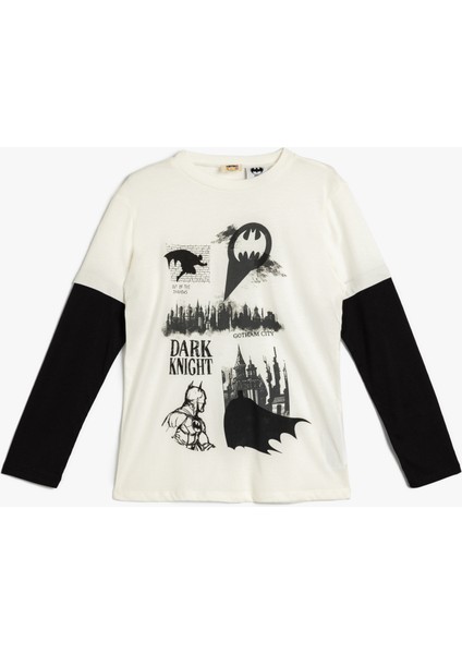 Batman Tişört Bisiklet Yaka Lisanslı Uzun Kollu