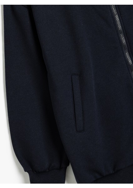 Okul Sweatshirt Uzun Kollu Cep Detaylı Fermuar Kapamalı modelleri