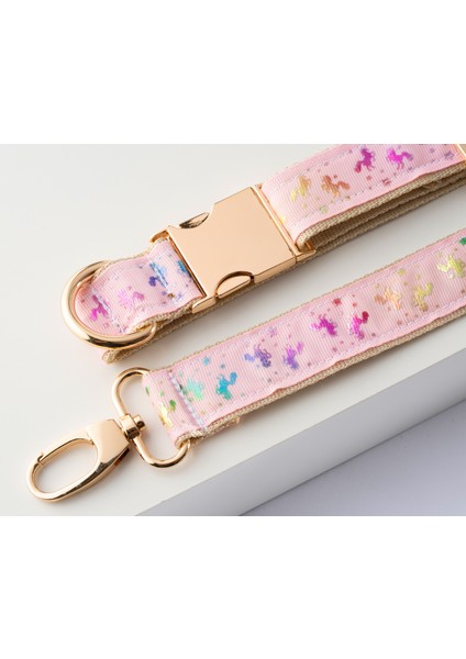 Unicorn Pembe Köpek Boyun Tasması ve Gezdirme Kayışı Set ,ayarlanabilir Köpek Tasması ,lüks Köpek Tasması modelleri