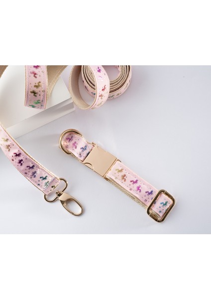 Unicorn Pembe Köpek Boyun Tasması ve Gezdirme Kayışı Set ,ayarlanabilir Köpek Tasması ,lüks Köpek Tasması indirimleri