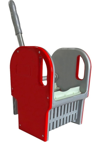 Krom Temizlik Arabası ve Paspas Seti, Plastik ve Islak Mop, Renk: Kırmızı, Pratik ve Şık fırsatları