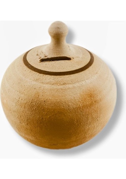 El yapımı Çömlek Kumbara, şık ve doğal tasarım, ev dekoruna güzel uyum sağlar