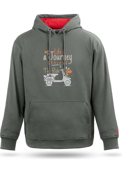 Scooter Life Tasarım Kapşonlu Tasarım Sweatshirt