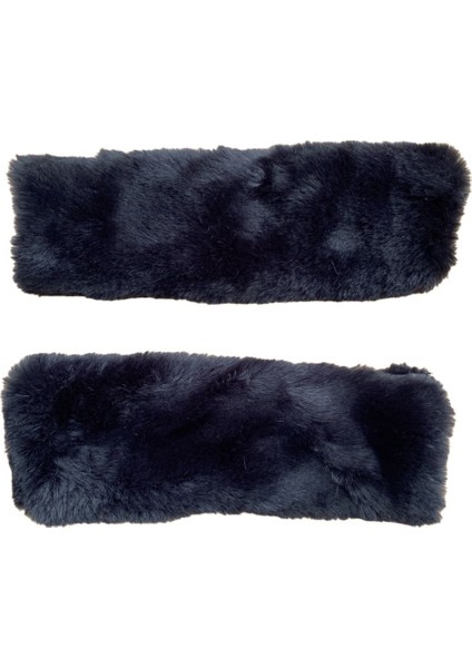 Peluş Seyahat Emniyet Kemer Pedi Kılıfı 2&#039;Lı Siyah