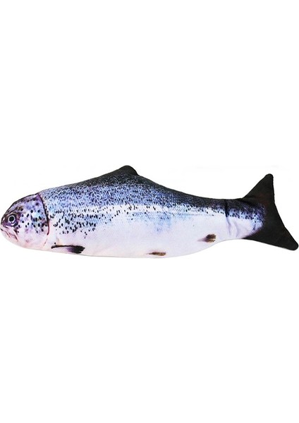 Benekli Peluş Balık Çanlı Kedi Oyuncağı 6-20 cm Mavi